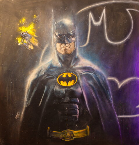 Michael Andrew Law — Batman 1989 (Michael Keaton) Original Art — Exquisite Maximalism Pop | Culture Re-imagine or Recreation