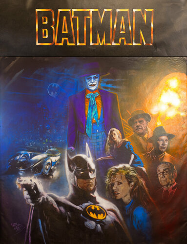 Michael Andrew Law — Batman, Joker, Gotham City, 1989 Tim Burton, Michael Keaton, Jack Nicholson — Exquisite Maximalism Pop | Maximalist Pop Art
