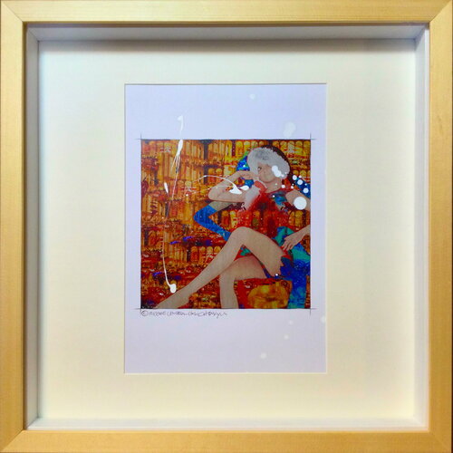 Michael Andrew Law — Christmas Everyday Over-Painted Snowing Winter Art Edition ( Book two Cover ) — Unique Overpainted Wax-Pigment Lithographs ( Signed Art Edition )