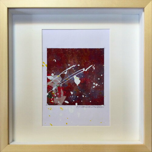 Michael Andrew Law — Christmas Everyday Over-Painted Snowing Winter Art Edition ( Published interior painting ) — Unique Overpainted Wax-Pigment Lithographs ( Signed Art Edition )