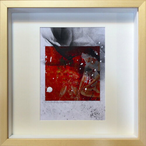 Michael Andrew Law — Christmas Everyday Over-Painted with Tauba Auerbach Art Edition ( Christmas and Winter snowing evening ) — Unique Overpainted Wax-Pigment Lithographs ( Signed Art Edition )