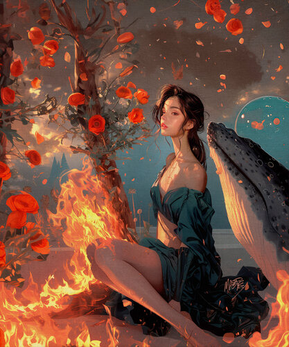Michael Andrew Law — Enchantress of Dreams — Digital Paintings Giclée Print on Canvas