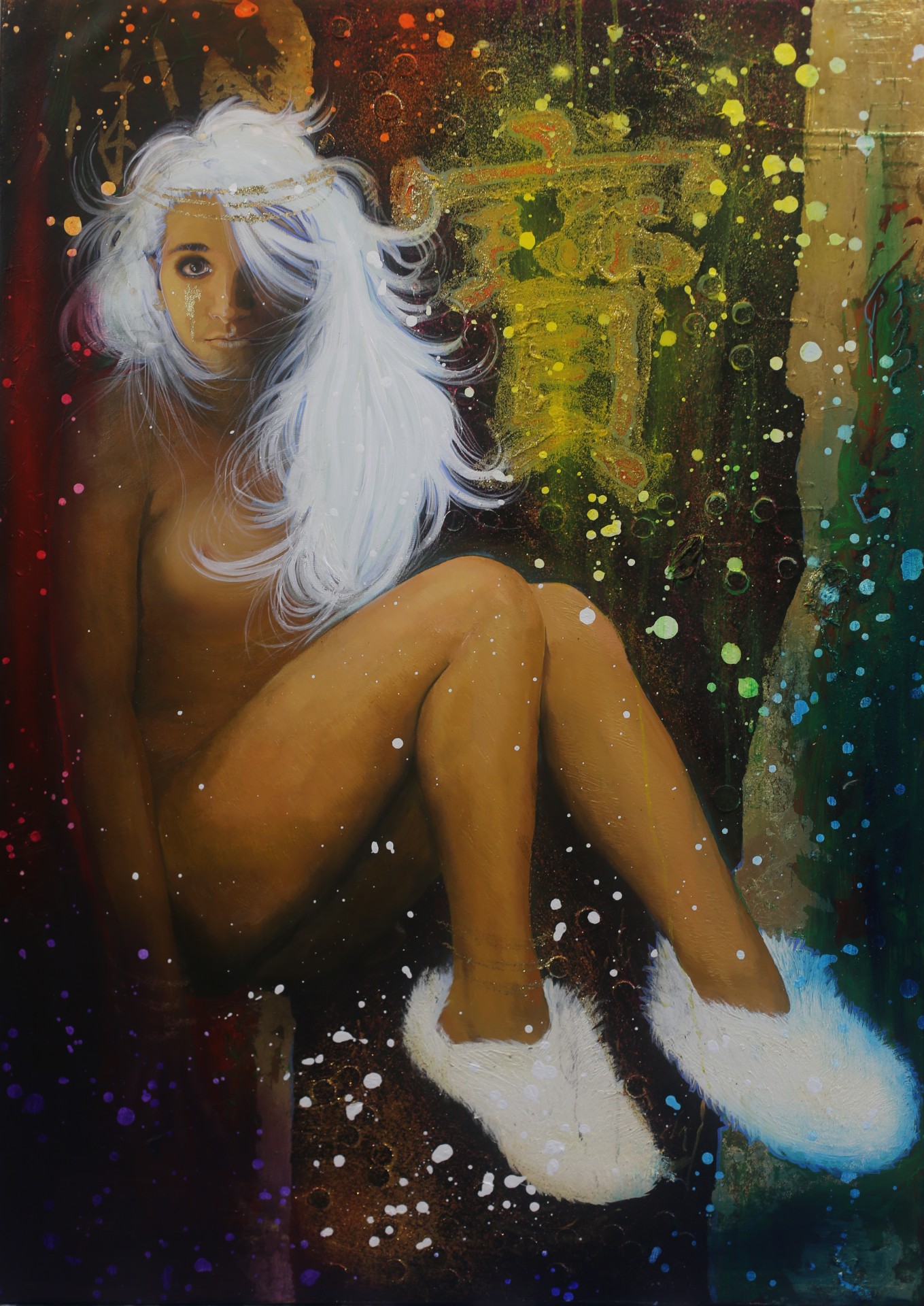 Michael Andrew Law — Untitled Pale Hair Girls Painting — Classical Crossover : Realism & Fine Art