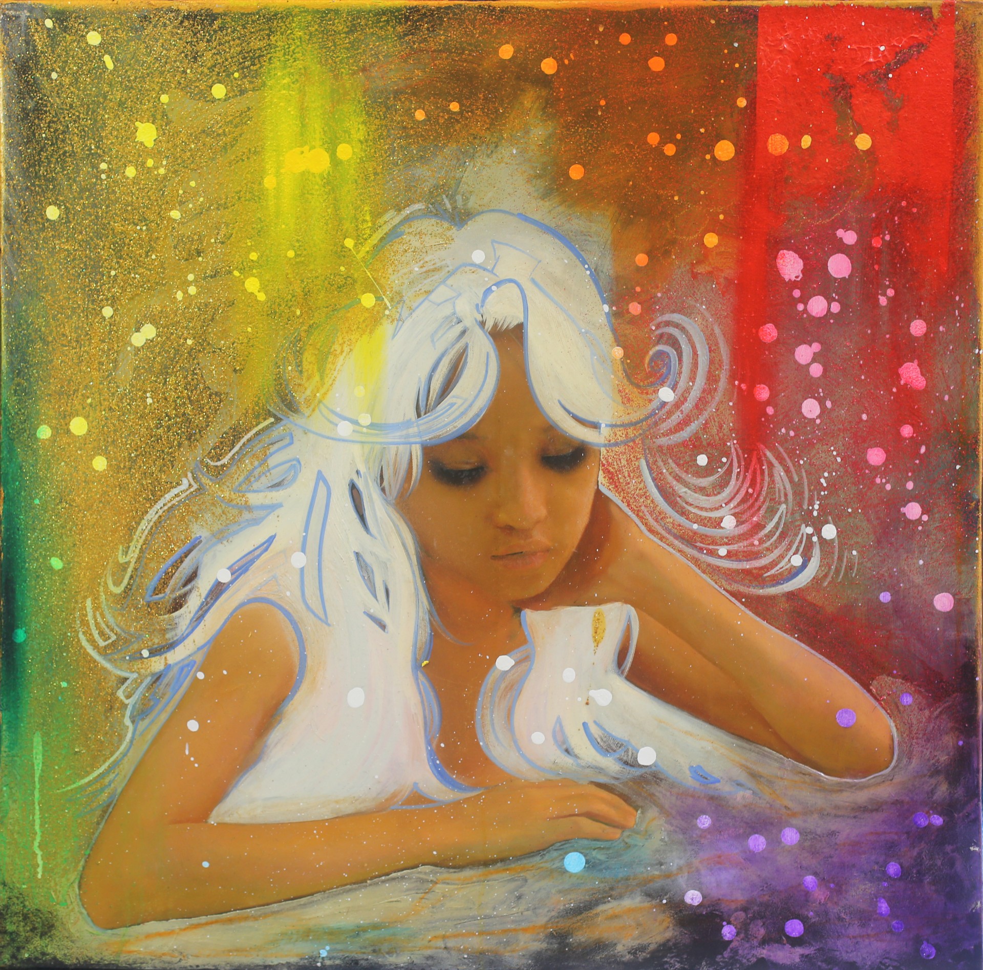 Michael Andrew Law — Untitled Pale Hair Girls Series — Classical Crossover : Realism & Fine Art