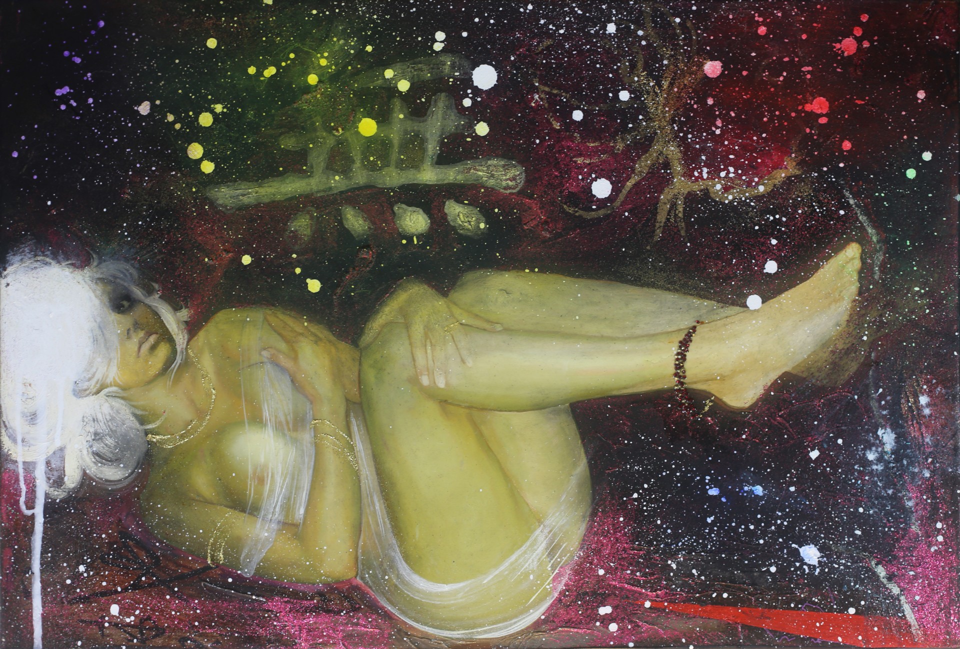 Michael Andrew Law — Untitled Pale Hair Girls Painting — Classical Crossover : Realism & Fine Art