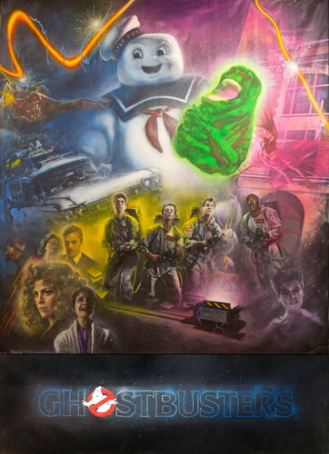 Michael Andrew Law — Ghostbusters, Slimer, Stay Puft Marshmallow Man and Ecto-1 — Exquisite Maximalism Pop | Maximalist Pop Art