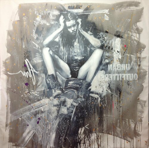 Michael Andrew Law — Hailey Clauson x Urban Outfitters x Jason Lee Parry’s $28 Millions Photoshoot Regret — Monochrome Canvas Paintings
