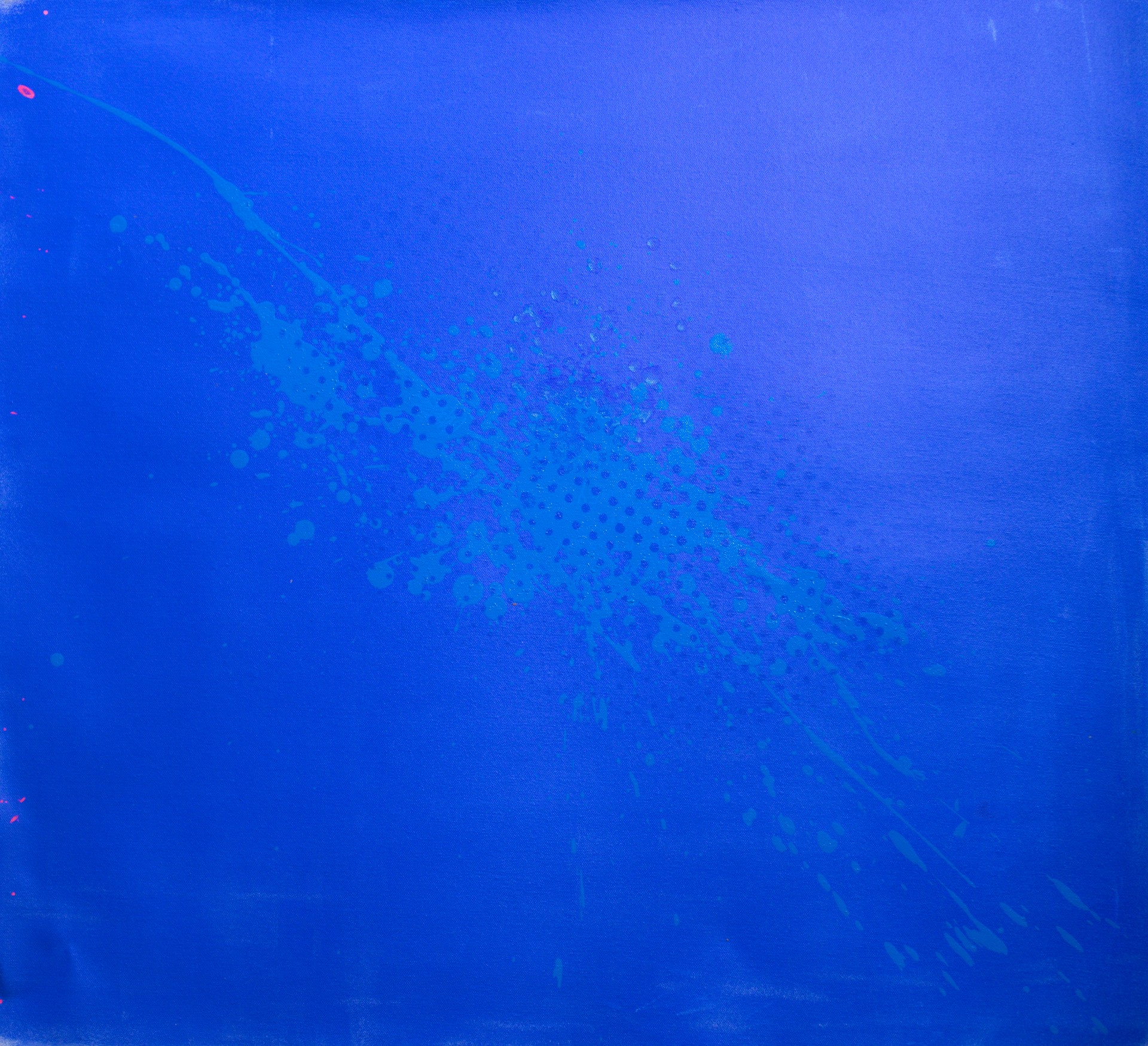Michael Andrew Law — Cyan Halftone Drift — Abstract Art