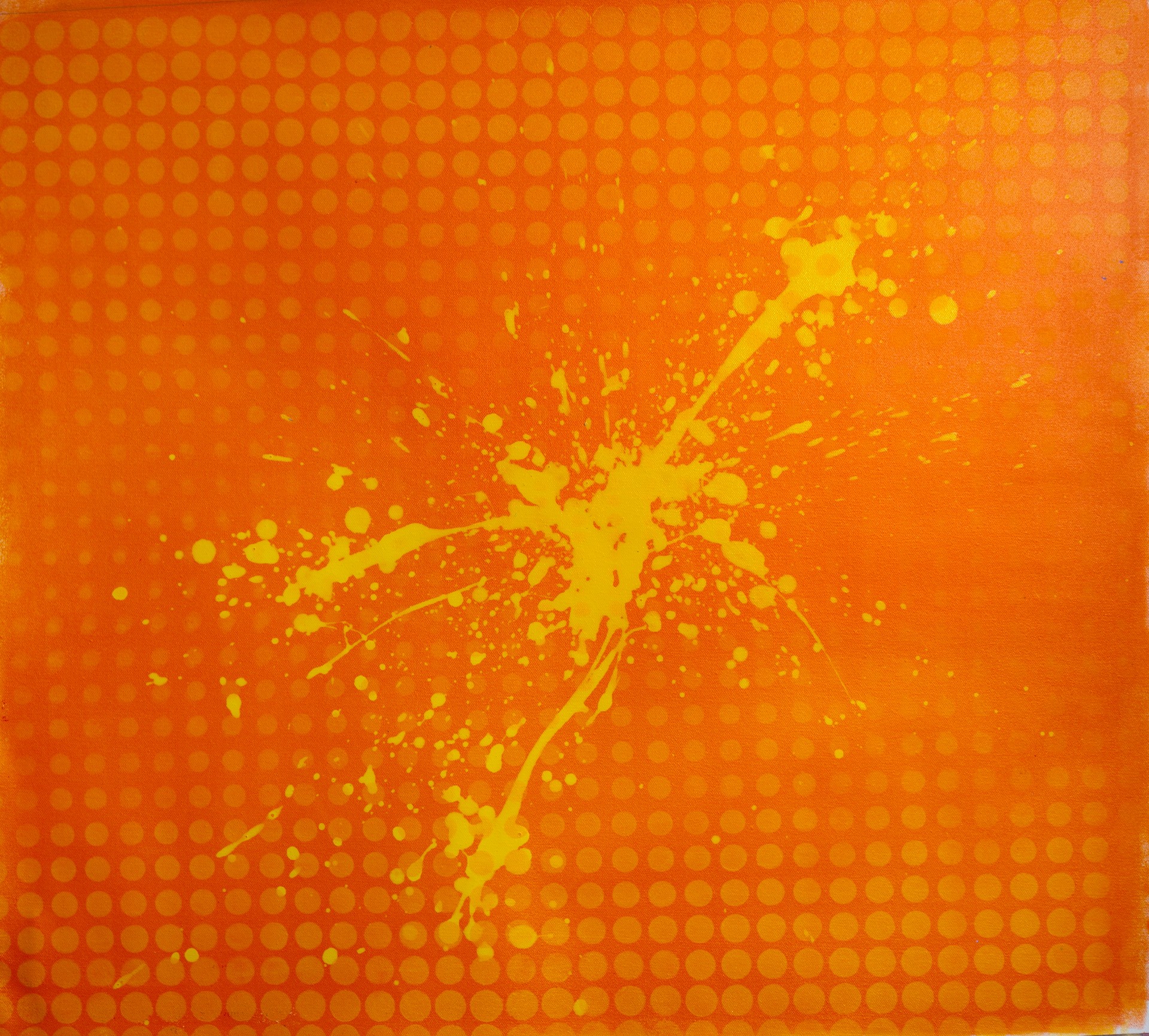 Michael Andrew Law — Yellow Sun Over Dots — Abstract Art