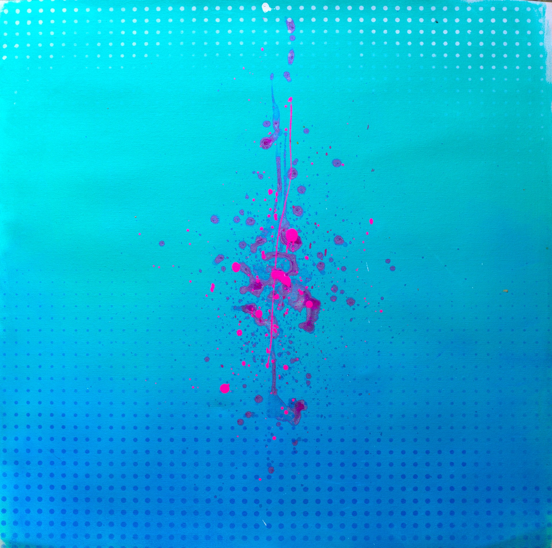 Michael Andrew Law — Neon Pink in Deep Blue — Abstract Art