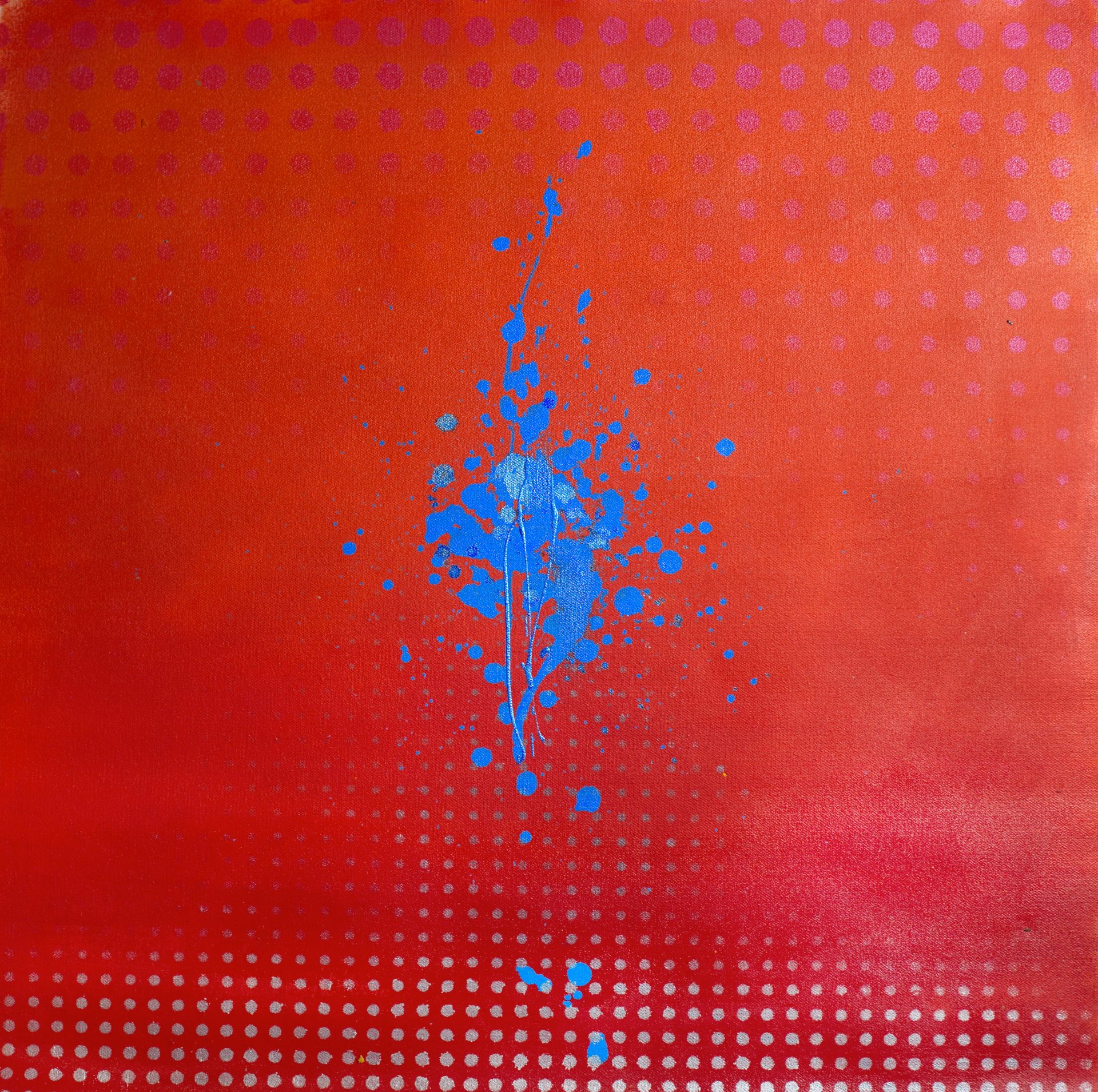 Michael Andrew Law — Blue Spine Between Halftones — Abstract Art