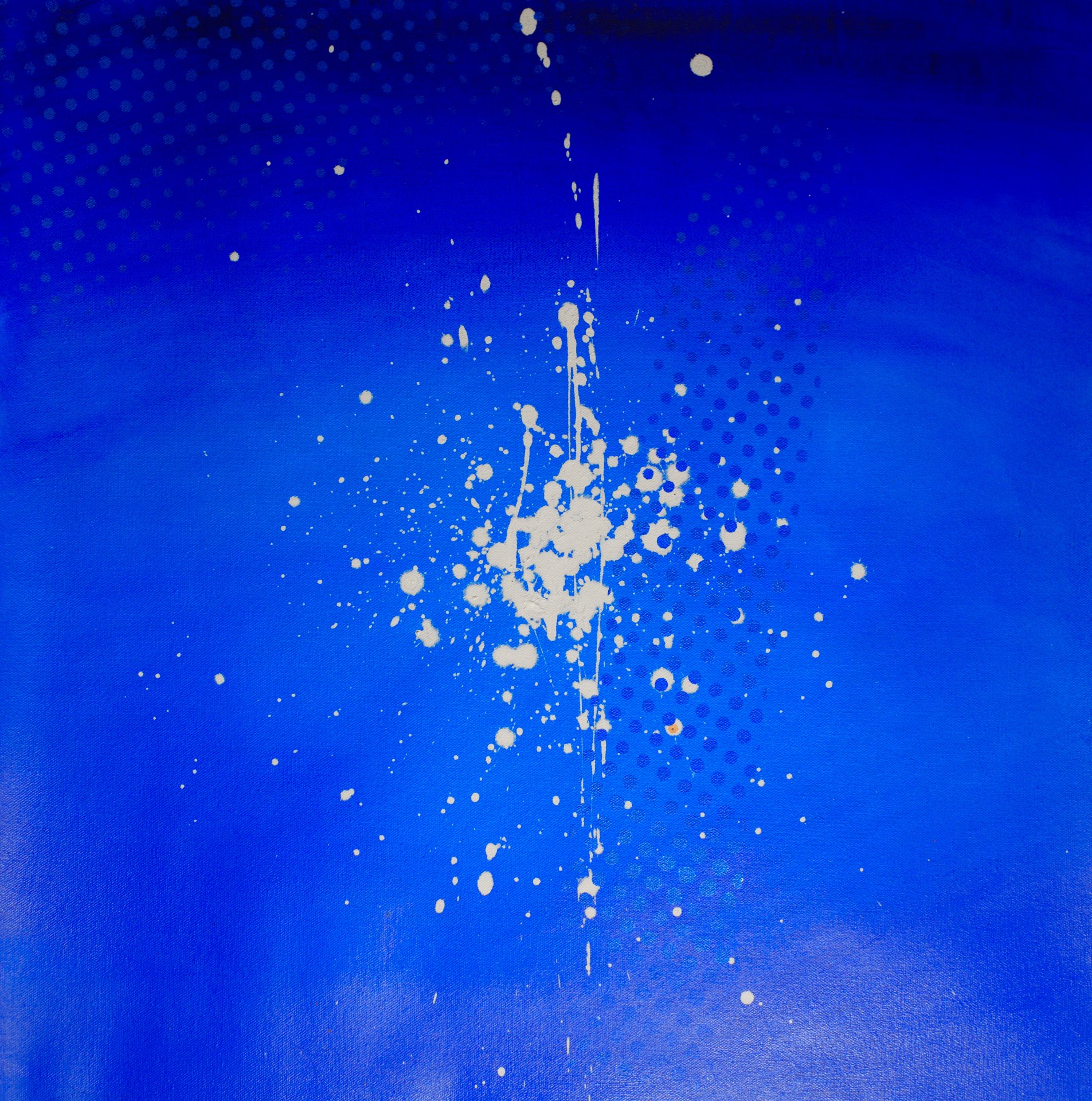 Michael Andrew Law — White Lightning on Cobalt — Abstract Art