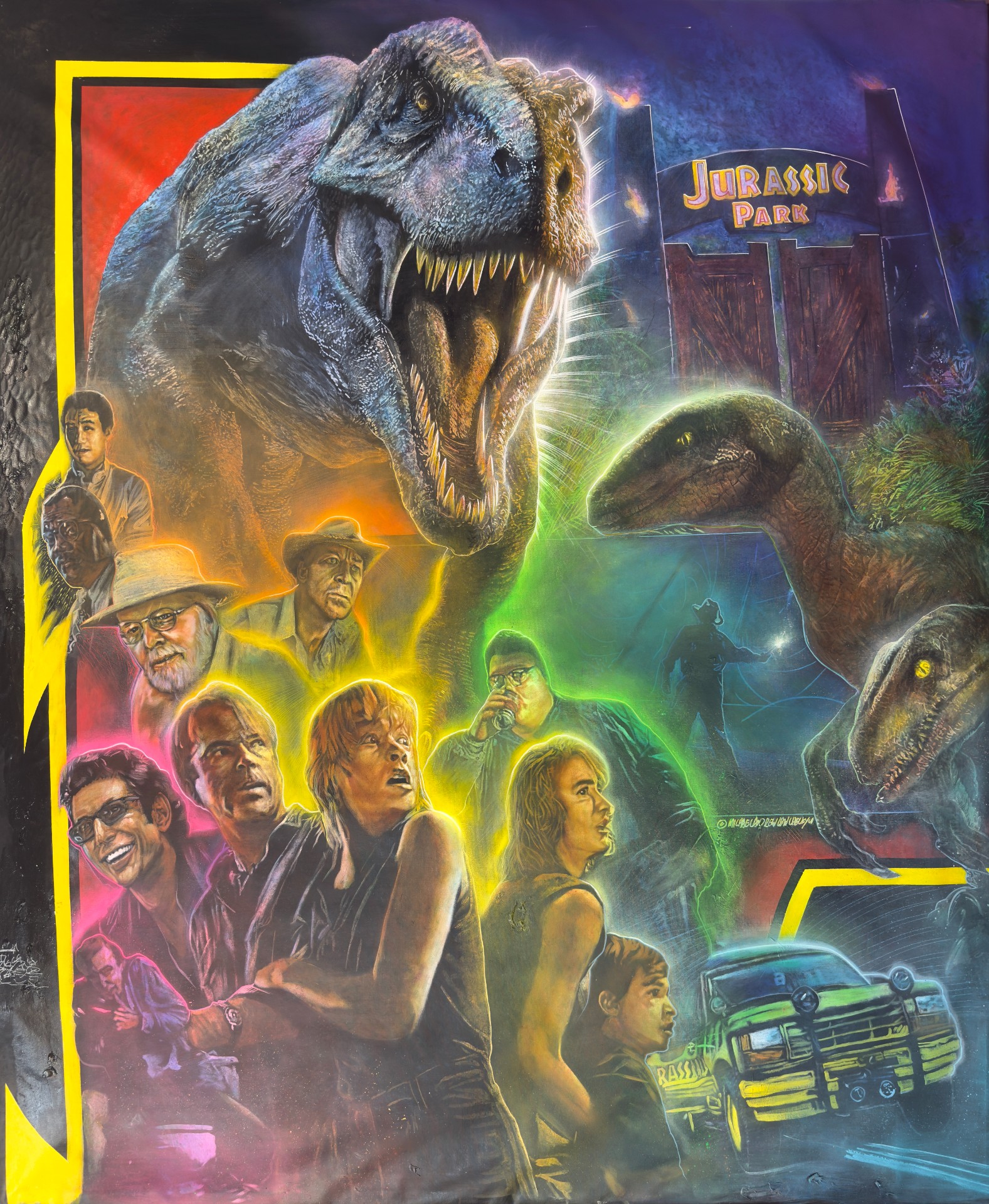 Michael Andrew Law — Jurassic Park — Exquisite Maximalism Pop | Maximalist Pop Art