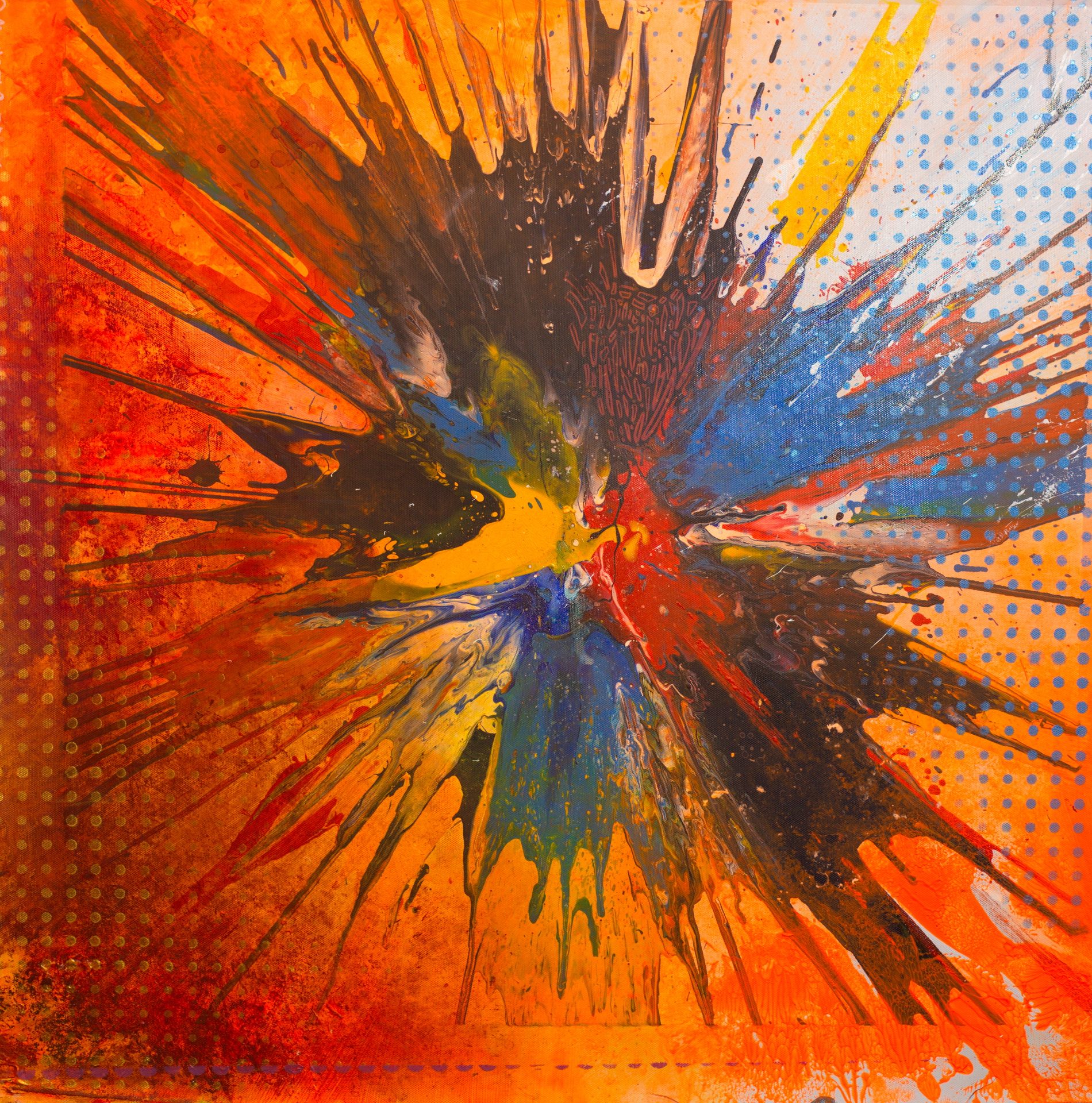 Michael Andrew Law — Warm Left, Cool Burst — Abstract Art
