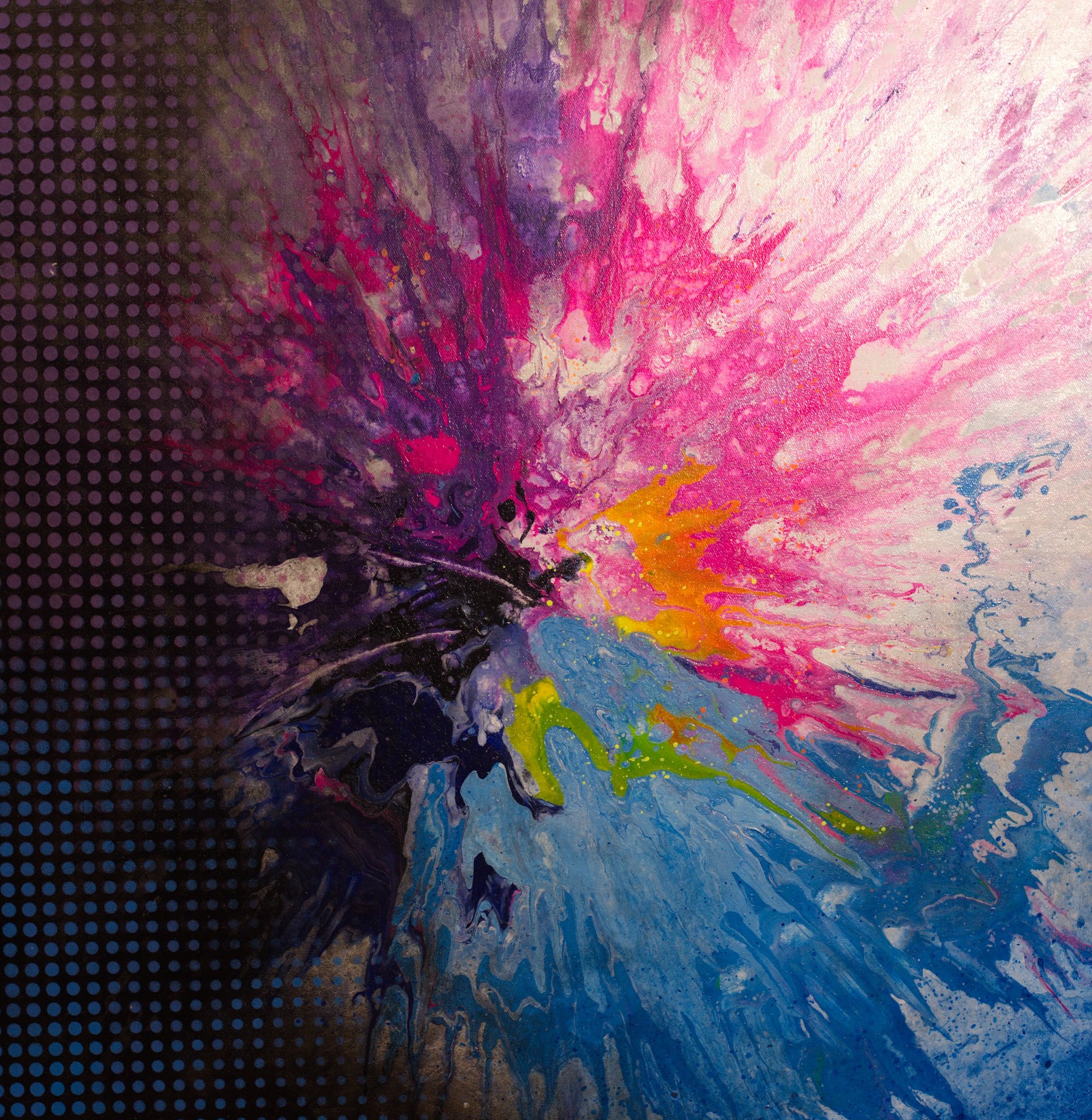 Michael Andrew Law — Ordered Dots, Chaotic Burst — Abstract Art