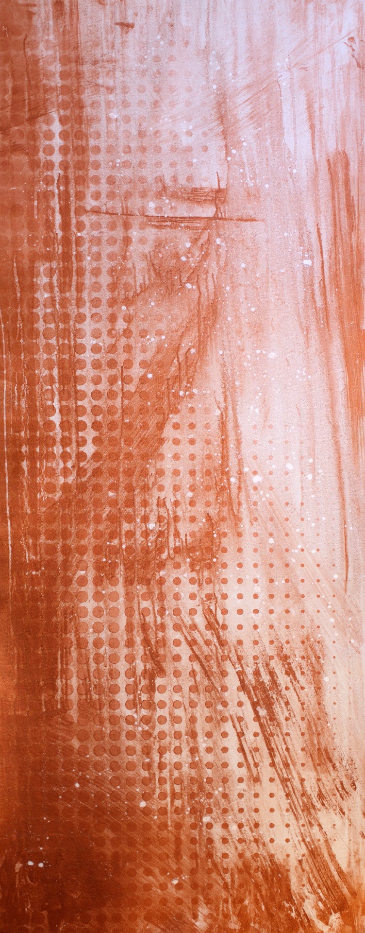 Michael Andrew Law — Weathered Rust and White Drips — Abstract Art