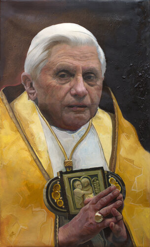 Michael Andrew Law — Pope Benedict XVI in Gold — Classical Crossover : Realism & Fine Art