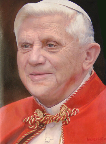 Michael Andrew Law — Pope Benedict XVI in Red — Classical Crossover : Realism & Fine Art