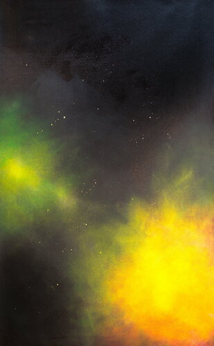 Michael Andrew Law — Unmounted: Neon Jungle Halo at Closing Time — Halo Paintings