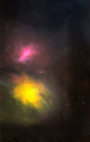 Michael Andrew Law — Unmounted: Taikoo Sunset Bleeding Into Bubblegum — Halo Paintings