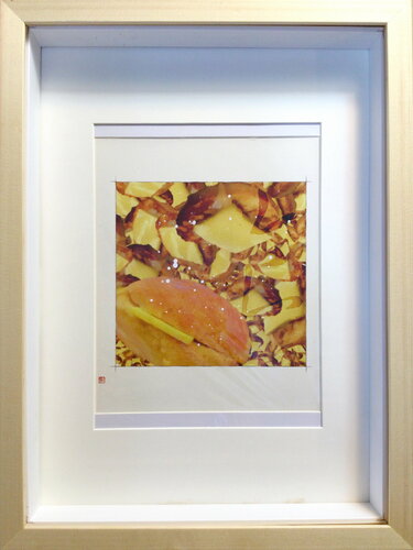Michael Andrew Law — Untited ( Hong Kong-style Crispy Bun with with Echire butter ) Over-Painted Xerox — Unique Overpainted Wax-Pigment Lithographs ( Signed Art Edition )