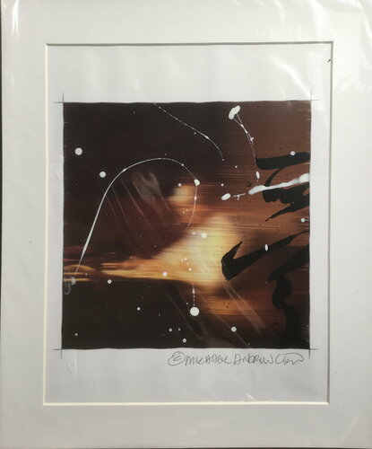 Michael Andrew Law — Untited ( Johannes Vermeer ) Over-Painted Xerox — Unique Overpainted Wax-Pigment Lithographs ( Signed Art Edition )