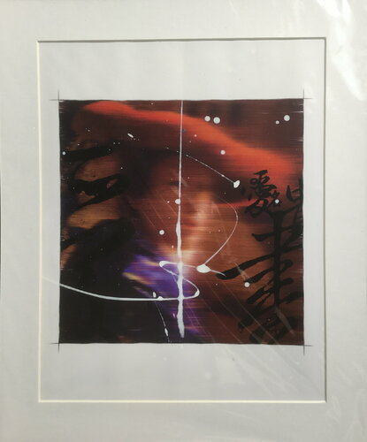 Michael Andrew Law — Untited ( Johannes Vermeer ) Over-Painted Xerox — Unique Overpainted Wax-Pigment Lithographs ( Signed Art Edition )