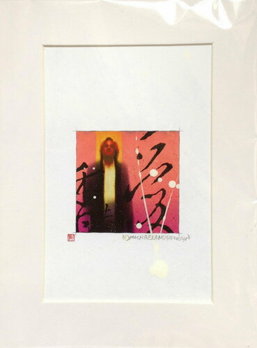 Michael Andrew Law — Untited (Hong Kong Love Anish Kapoor) — Unique Overpainted Wax-Pigment Lithographs ( Signed Art Edition )