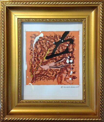 Michael Andrew Law — Untited (Hong Kong Love Crispy Bun Served with Sweet Condensed Milk) — Unique Overpainted Wax-Pigment Lithographs ( Signed Art Edition )