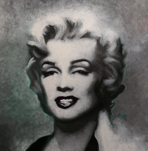 Michael Andrew Law — Untitled ( Andy Warhol's Marilyn Monroe ) — Monochrome Canvas Paintings