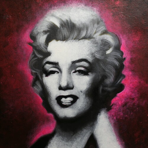 Michael Andrew Law — Untitled ( Andy Warhol's Marilyn Monroe in Pink ) — Monochrome Canvas Paintings