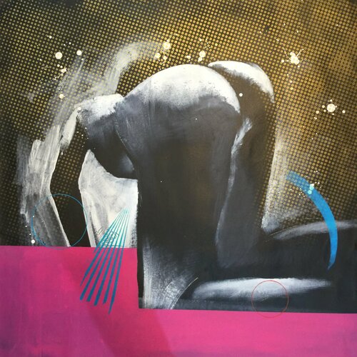 Michael Andrew Law — Untitled ( Bathing ) — Monochrome Canvas Paintings