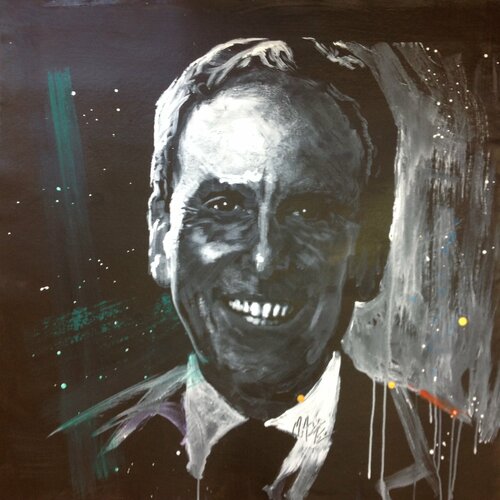 Michael Andrew Law — Untitled ( Bob Roth & Transcendental Meditation ) — Monochrome Canvas Paintings