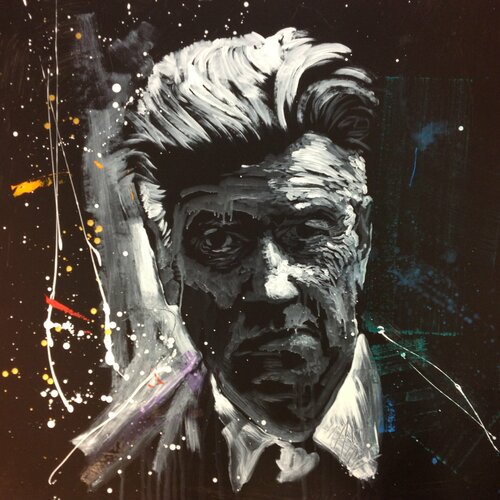 Michael Andrew Law — Untitled ( David Lynch & Transcendental Meditation ) — Monochrome Canvas Paintings