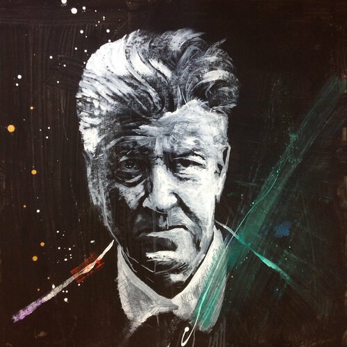 Michael Andrew Law — Untitled ( David Lynch & Transcendental Meditation ) — Monochrome Canvas Paintings