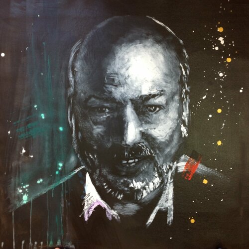 Michael Andrew Law — Untitled ( Dr. John Hagelin & Transcendental Meditation ) — Monochrome Canvas Paintings
