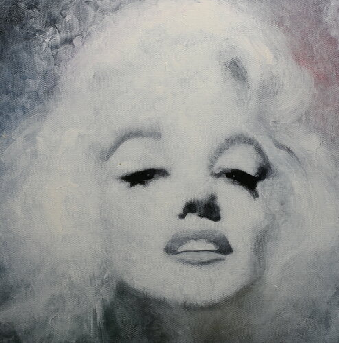 Michael Andrew Law — Untitled ( Dream of Marilyn Monroe ) — Monochrome Canvas Paintings