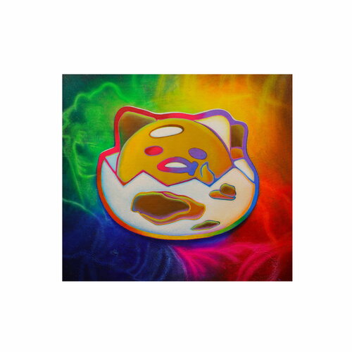 Michael Andrew Law — Untitled ( Gudetama ) Limited Edition A.P. Edition — Unique Overpainted Wax-Pigment Lithographs ( Signed Art Edition )