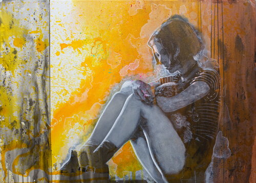 Michael Andrew Law — Untitled ( Léon: The Professional ) — Monochrome Canvas Paintings