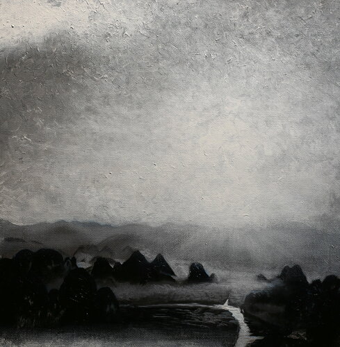 Michael Andrew Law — Untitled ( Landscape ) — Monochrome Canvas Paintings