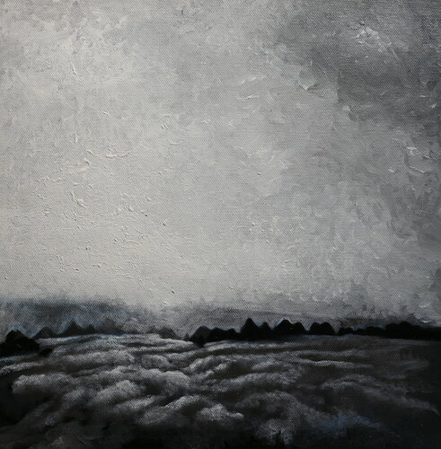 Michael Andrew Law — Untitled ( Landscape ) — Monochrome Canvas Paintings