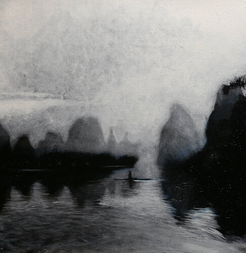 Michael Andrew Law — Untitled ( Landscape ) — Monochrome Canvas Paintings