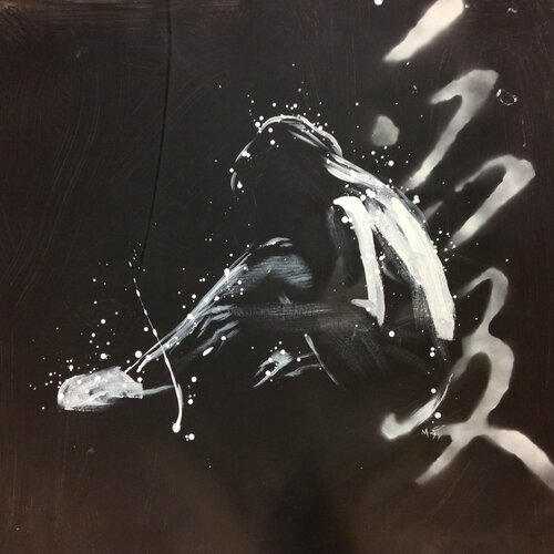 Michael Andrew Law — Untitled ( Liebe, Amour, Love ) — Monochrome Canvas Paintings