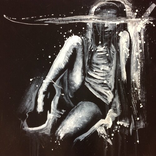 Michael Andrew Law — Untitled ( Liebe, Amour, Love ) — Monochrome Canvas Paintings