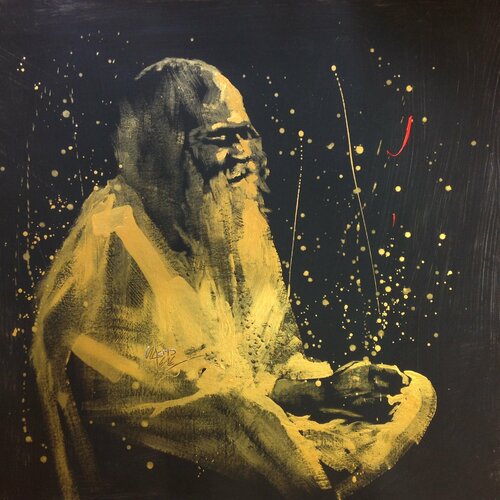 Michael Andrew Law — Untitled ( Maharishi Mahesh Yogi & Transcendental Meditation ) — Monochrome Canvas Paintings