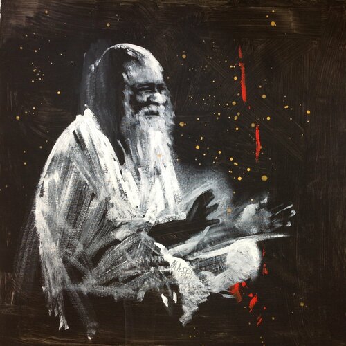 Michael Andrew Law — Untitled ( Maharishi Mahesh Yogi & Transcendental Meditation ) — Monochrome Canvas Paintings