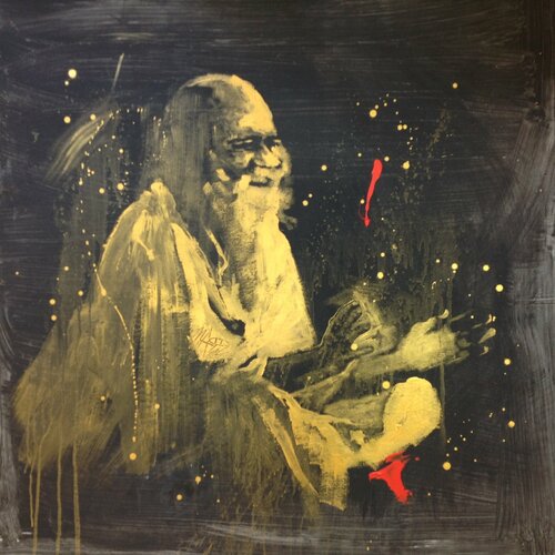 Michael Andrew Law — Untitled ( Maharishi Mahesh Yogi & Transcendental Meditation ) — Monochrome Canvas Paintings