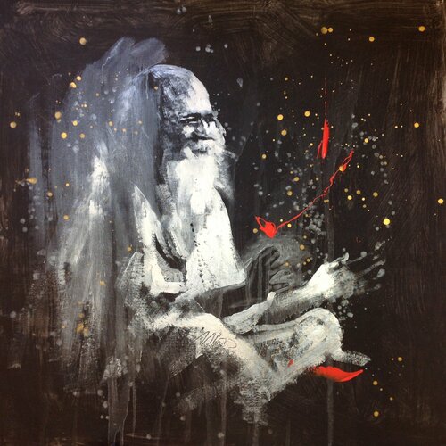 Michael Andrew Law — Untitled ( Maharishi Mahesh Yogi & Transcendental Meditation ) — Monochrome Canvas Paintings