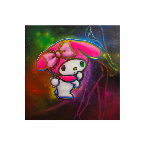 Michael Andrew Law — Untitled ( My Melody ) Limited Edition A.P. Edition — Unique Overpainted Wax-Pigment Lithographs ( Signed Art Edition )
