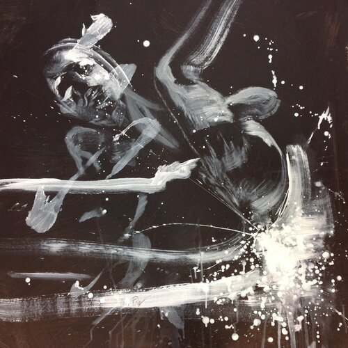 Michael Andrew Law — Untitled ( Orgasmic ) — Monochrome Canvas Paintings